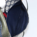 GUCCI Sherry Line GG Supreme Shoulder Bag PVC Navy Gold Auth ep15570A-20