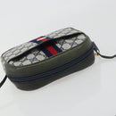 GUCCI Sherry Line GG Supreme Shoulder Bag PVC Navy Gold Auth ep15570A-6