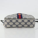 GUCCI Sherry Line GG Supreme Shoulder Bag PVC Navy Gold Auth ep15570A-9