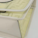 FENDI Zucca Canvas Chain Shoulder Bag Vinyl Clear Gold Auth ep15572-10