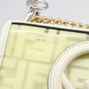 FENDI Zucca Canvas Chain Shoulder Bag Vinyl Clear Gold Auth ep15572-14