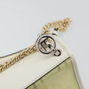 FENDI Zucca Canvas Chain Shoulder Bag Vinyl Clear Gold Auth ep15572-15