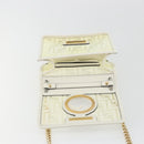 FENDI Zucca Canvas Chain Shoulder Bag Vinyl Clear Gold Auth ep15572-16