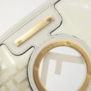 FENDI Zucca Canvas Chain Shoulder Bag Vinyl Clear Gold Auth ep15572-17