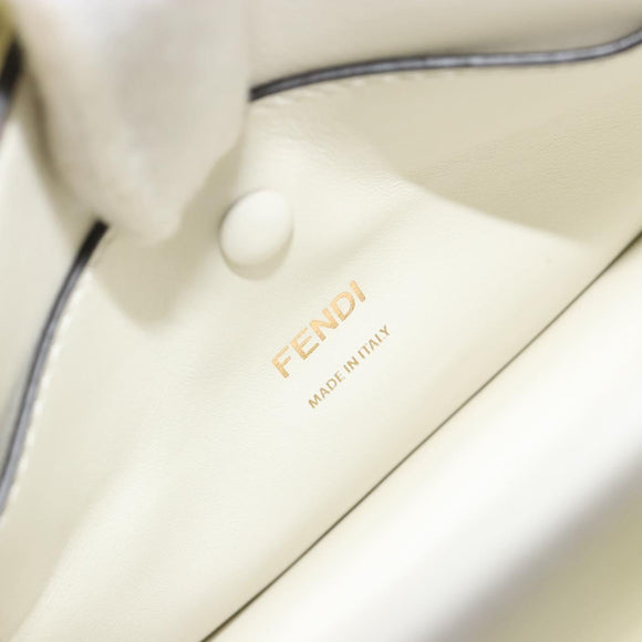 FENDI Zucca Canvas Chain Shoulder Bag Vinyl Clear Gold Auth ep15572