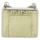 FENDI Zucca Canvas Chain Shoulder Bag Vinyl Clear Gold Auth ep15572-3