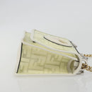 FENDI Zucca Canvas Chain Shoulder Bag Vinyl Clear Gold Auth ep15572-4