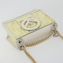 FENDI Zucca Canvas Chain Shoulder Bag Vinyl Clear Gold Auth ep15572-6