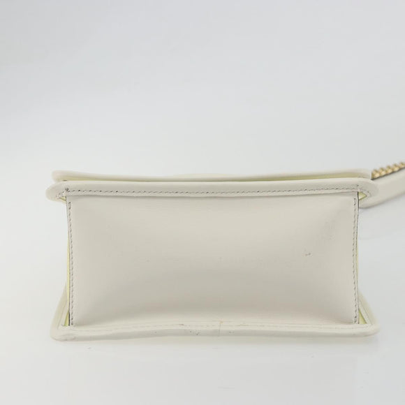 FENDI Zucca Canvas Chain Shoulder Bag Vinyl Clear Gold Auth ep15572