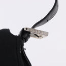 FENDI Mamma Baguette Shoulder Bag Cotton jersey Black Silver Auth ep15575-17