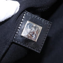 FENDI Mamma Baguette Shoulder Bag Cotton jersey Black Silver Auth ep15575-20