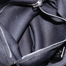 FENDI Mamma Baguette Shoulder Bag Cotton jersey Black Silver Auth ep15575-24