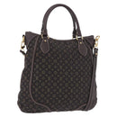 LOUIS VUITTON Monogram Mini Lin Buzasu Anjoul 2way Brown M95617 Auth ep15576A-1