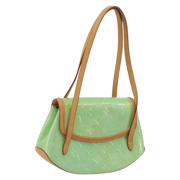 LOUIS VUITTON Vernis Biscayne Bay PM Shoulder Bag Peppermint M91289 Auth ep15577