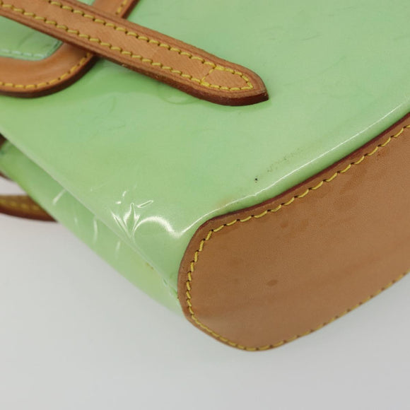 LOUIS VUITTON Vernis Biscayne Bay PM Shoulder Bag Peppermint M91289 Auth ep15577