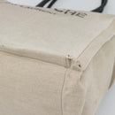 SAINT LAURENT Rive Gauche Hand Bag Coated Canvas Gray Silver Auth ep15584-9