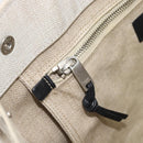 SAINT LAURENT Rive Gauche Hand Bag Coated Canvas Gray Silver Auth ep15584-20