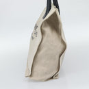 SAINT LAURENT Rive Gauche Hand Bag Coated Canvas Gray Silver Auth ep15584-4