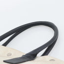 SAINT LAURENT Rive Gauche Hand Bag Coated Canvas Gray Silver Auth ep15584-8
