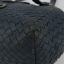BOTTEGA VENETA INTRECCIATO Hand Bag Leather Blue Gold Auth ep15585-14