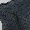 BOTTEGA VENETA INTRECCIATO Hand Bag Leather Blue Gold Auth ep15585-15