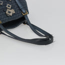BOTTEGA VENETA INTRECCIATO Hand Bag Leather Blue Gold Auth ep15585-7