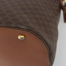 CELINE Macadam Canvas Hand Bag PVC Brown Gold Auth ep15587-15