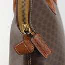 CELINE Macadam Canvas Hand Bag PVC Brown Gold Auth ep15587-10