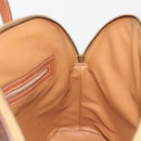 CELINE Macadam Canvas Hand Bag PVC Brown Gold Auth ep15587-18