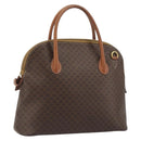 CELINE Macadam Canvas Hand Bag PVC Brown Gold Auth ep15587-1