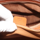 CELINE Macadam Canvas Hand Bag PVC Brown Gold Auth ep15587-12