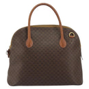 CELINE Macadam Canvas Hand Bag PVC Brown Gold Auth ep15587-13