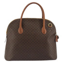 CELINE Macadam Canvas Hand Bag PVC Brown Gold Auth ep15587-2