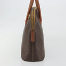 CELINE Macadam Canvas Hand Bag PVC Brown Gold Auth ep15587-3