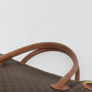 CELINE Macadam Canvas Hand Bag PVC Brown Gold Auth ep15587-8