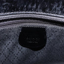 GUCCI Bamboo Hand Bag Canvas 2way Black Silver 000 1998 0588 Auth ep15589-17
