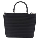 GUCCI Bamboo Hand Bag Canvas 2way Black Silver 000 1998 0588 Auth ep15589-2