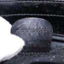 GUCCI Bamboo Hand Bag Canvas 2way Black Silver 000 1998 0588 Auth ep15589-23