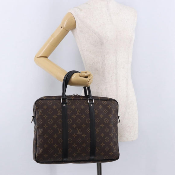 LOUIS VUITTON Monogram Porte Documents Voyage Hand Bag M40225 LV Auth ep15590