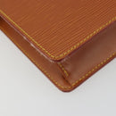 LOUIS VUITTON Epi Pochette Homme Bag Brown Zipangu Gold M52528 LV Auth ep15592-16