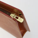 LOUIS VUITTON Epi Pochette Homme Bag Brown Zipangu Gold M52528 LV Auth ep15592-8