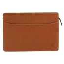 LOUIS VUITTON Epi Pochette Homme Bag Brown Zipangu Gold M52528 LV Auth ep15592-13