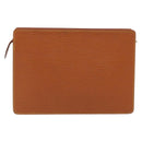 LOUIS VUITTON Epi Pochette Homme Bag Brown Zipangu Gold M52528 LV Auth ep15592-2