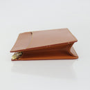 LOUIS VUITTON Epi Pochette Homme Bag Brown Zipangu Gold M52528 LV Auth ep15592-4