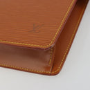 LOUIS VUITTON Epi Pochette Homme Bag Brown Zipangu Gold M52528 LV Auth ep15592-7