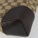GUCCI GG Canvas Shoulder Bag Brown Silver 114273 Auth ep15593-14