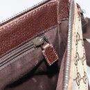 GUCCI GG Canvas Shoulder Bag Brown Silver 114273 Auth ep15593-21