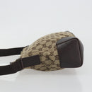 GUCCI GG Canvas Shoulder Bag Brown Silver 114273 Auth ep15593-4