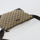 GUCCI GG Canvas Shoulder Bag Brown Silver 114273 Auth ep15593-6