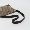 GUCCI GG Canvas Shoulder Bag Brown Silver 114273 Auth ep15593-7